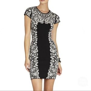 BCBG Fabiana Floral Jacquard Dress - M